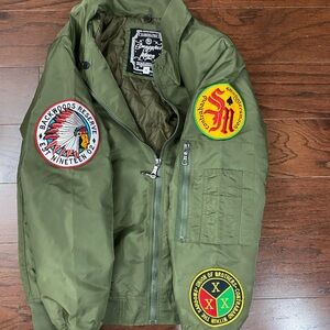 Smugglers Moon Green Bomber Jacket Men's Size M - Flight Jacket